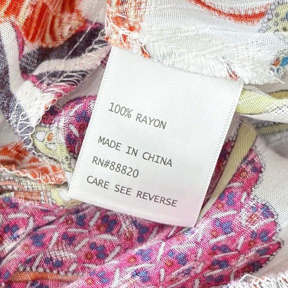 Rachel Zoe Hi Low Maxi Wrap Skirt Womens M Floral Tiered Ruffle Romantic Boho - Picture 6 of 7